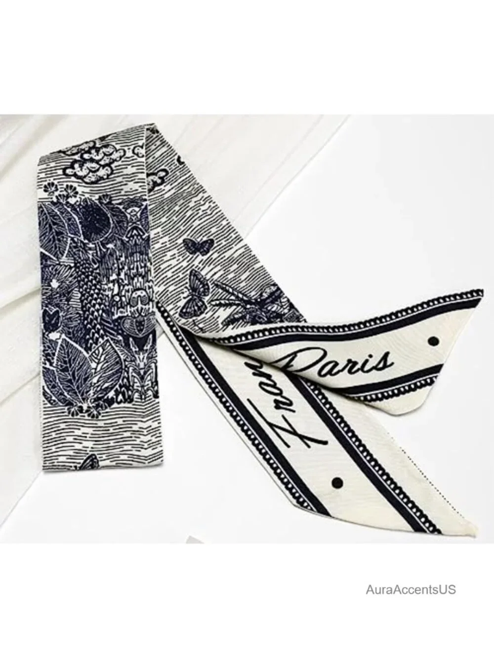 100% Mulberry Silk Scarf, Hair Ribbon, Bag Handle Wrap, Neck Tie, Fashion Scarf